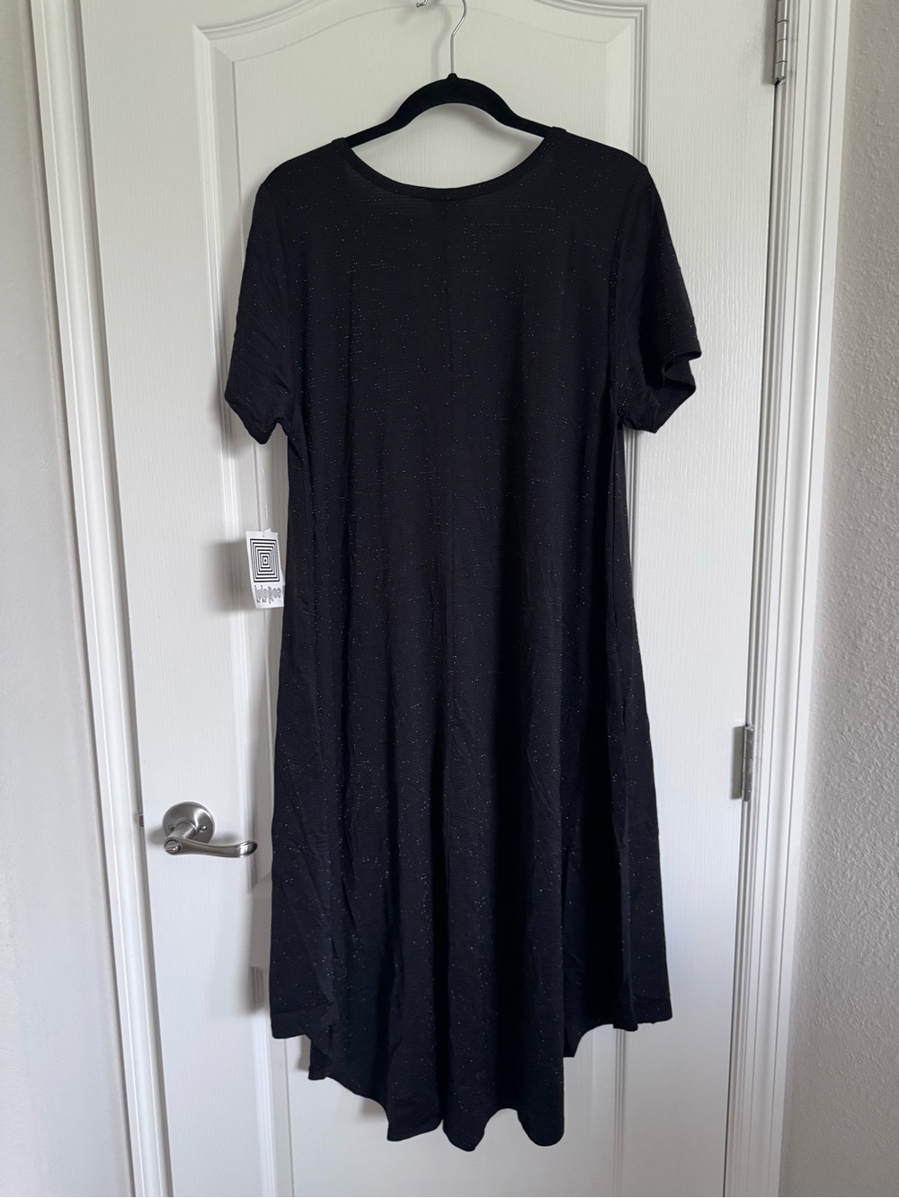 LuLaRoe Black Sparkle Midi Dress - Picture 2 of 2